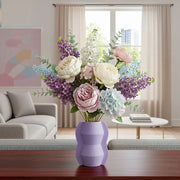 Stylish Lavender Geometric Clay Vase