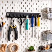 Pegboard Black Hooks - 12 Hooks