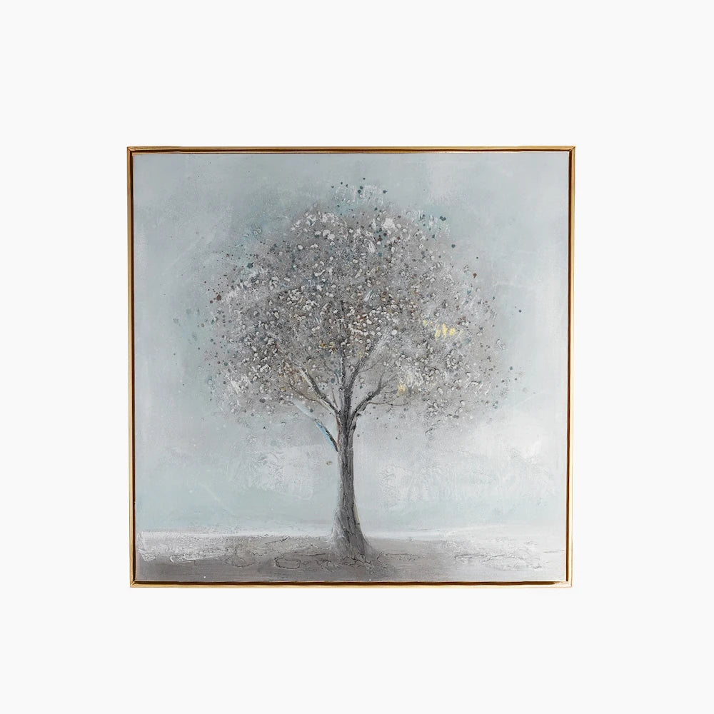 Elegant Tree Textured Wall Frame – Abstract Nature Art Panel