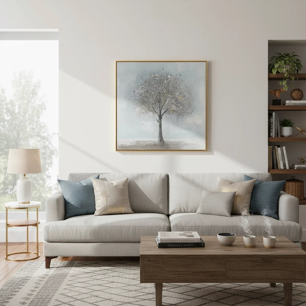 Elegant Tree Textured Wall Frame – Abstract Nature Art Panel