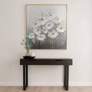 Elegant White Flower 3D Textured Wall Frame