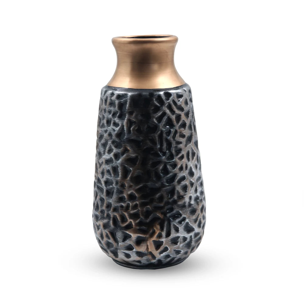 Royal Stone Craft Ceramic Décor Vase / Charcoal Ceramic Flower Pot