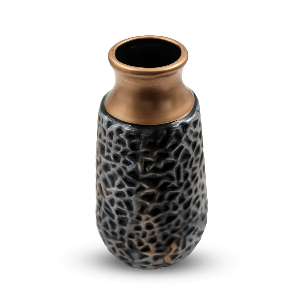 Royal Stone Craft Ceramic Décor Vase / Charcoal Ceramic Flower Pot