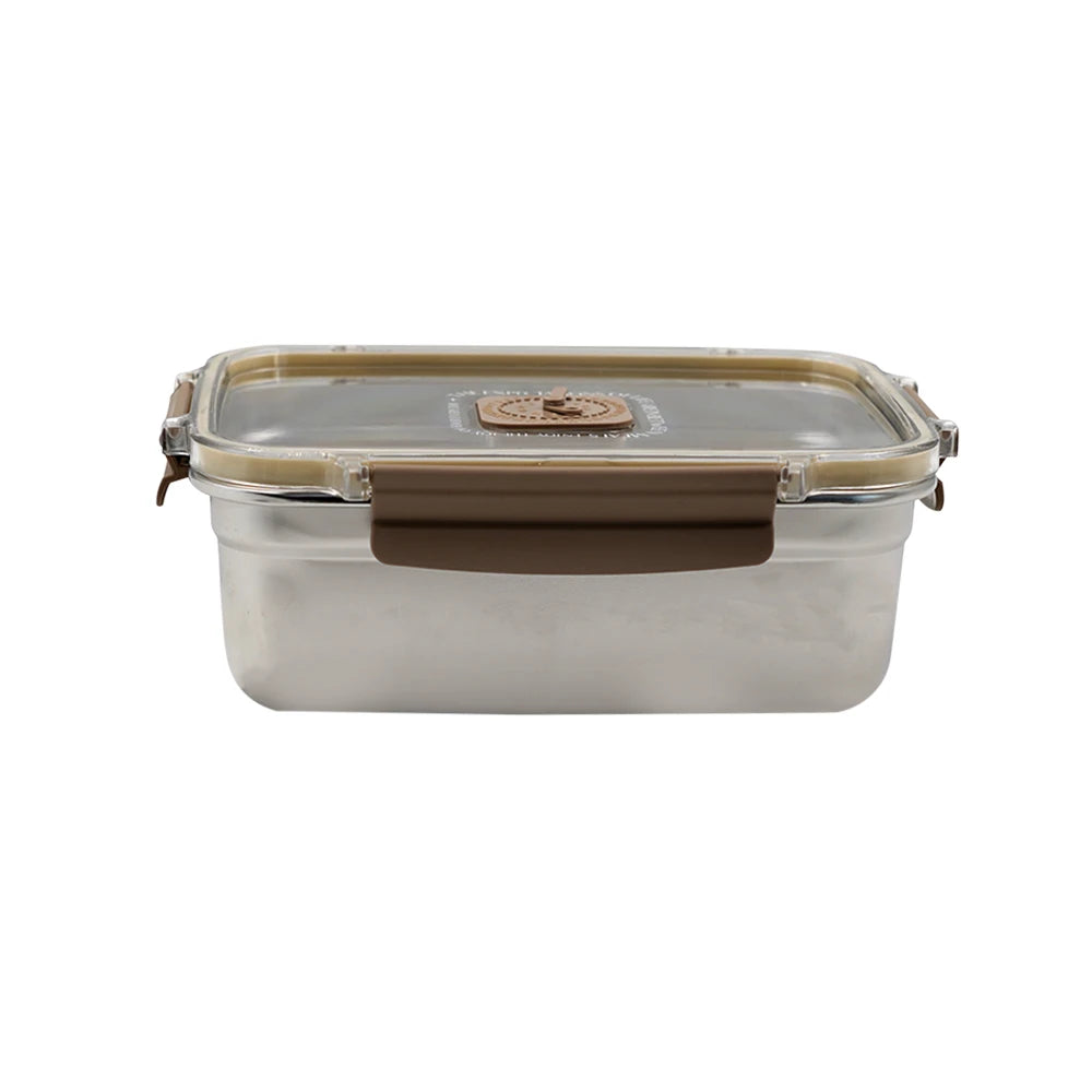 Stainless Steel Lunch Box With Airtight Lid | Durable & Spill-Proof