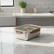 Stainless Steel Lunch Box With Airtight Lid | Durable & Spill-Proof