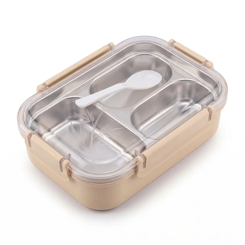3-Compartment Stainless Steel Lunch Box