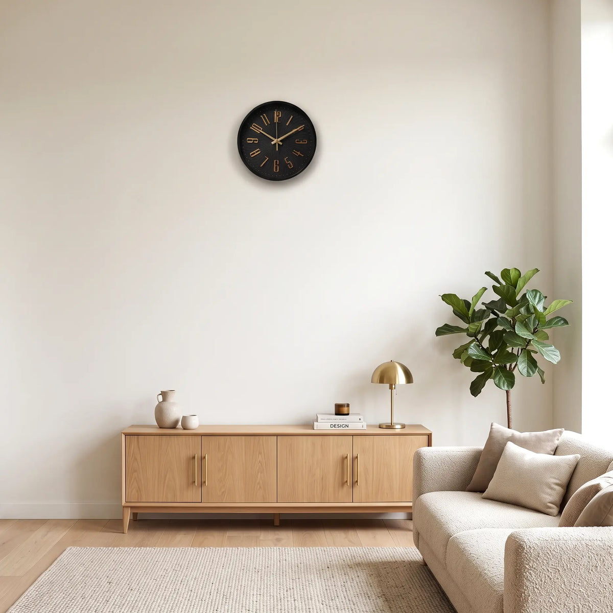 Luxury Textured Round Wall Clock