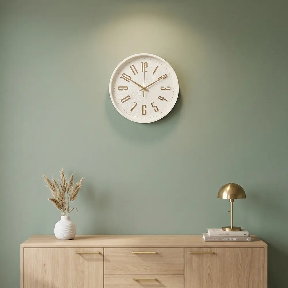 Luxury Textured Round Wall Clock