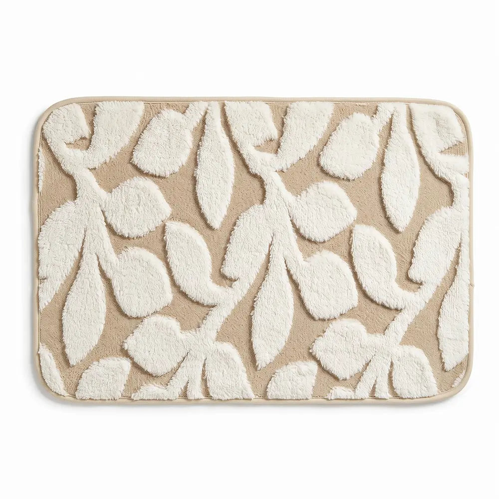 Decorative Leaf Design  Floor Mat