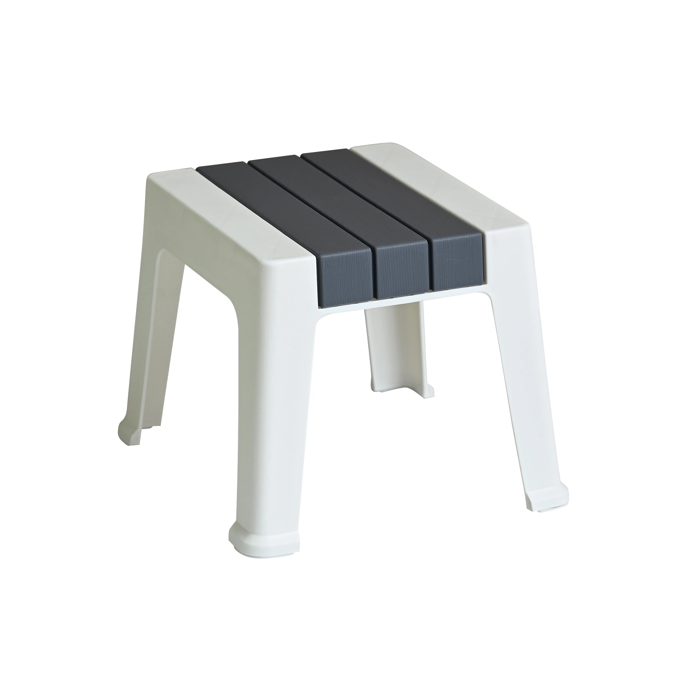 STRIPEDGRIP HEAVY-DUTY PLASTIC STOOL-GREY