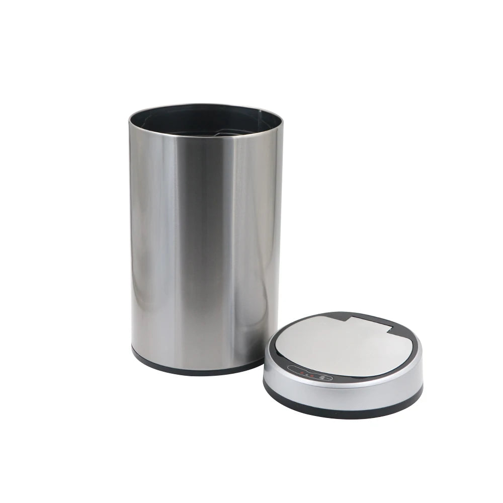 Smart Round Pedal Waste Bin with Soft Close Lid-12L