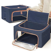 66L BLUE MOONDAY ZIPPED STORAGE ORGANIZER BOX