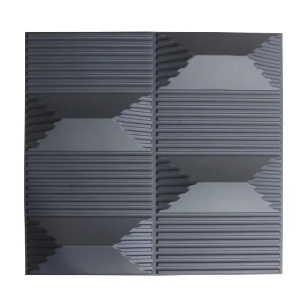 Black Geometric PVC 3D Wall Panel