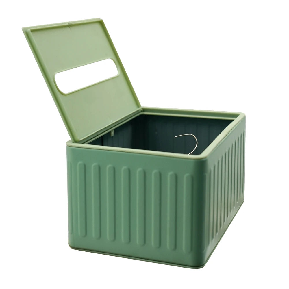 Modern Rectangular Tissue Paper Dispenser / Premium Tissue Storage Box with Lid