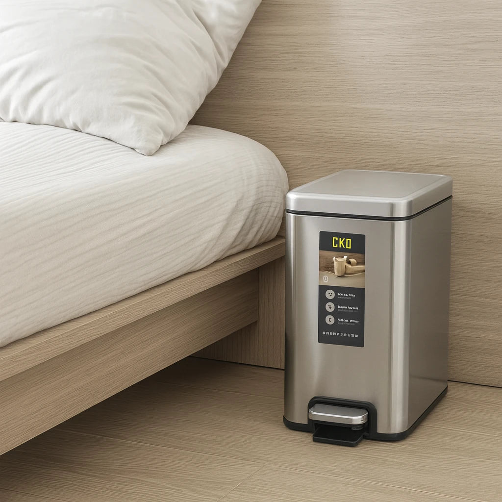 EKO Slim Step Trash Bin / EKO Rectangular Pedal Waste Bin with Soft-Close Lid – 6L