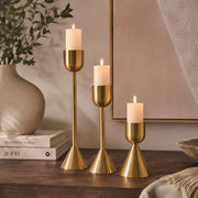 Decorative Gold Candle Stand Set