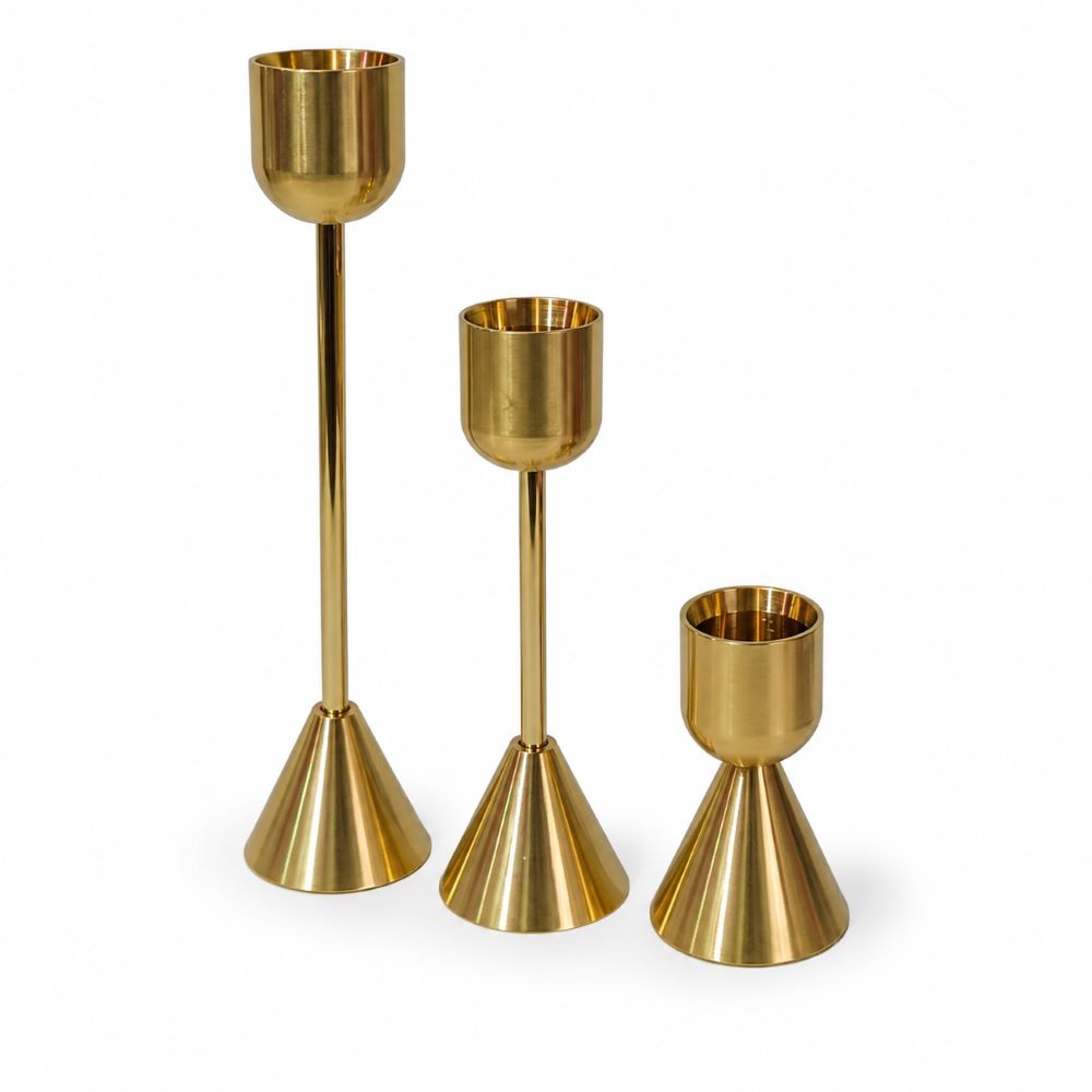 Decorative Gold Candle Stand Set