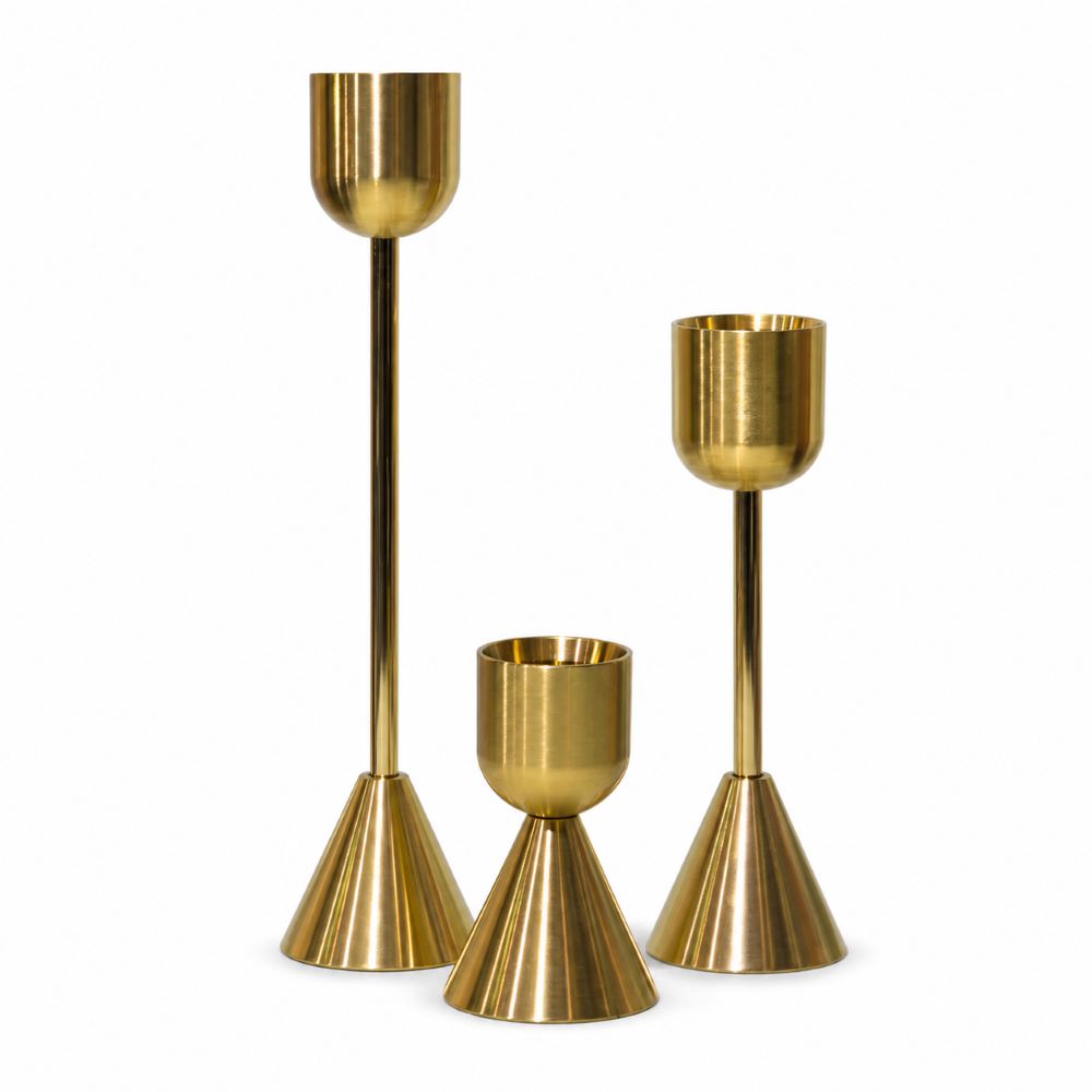 Decorative Gold Candle Stand Set