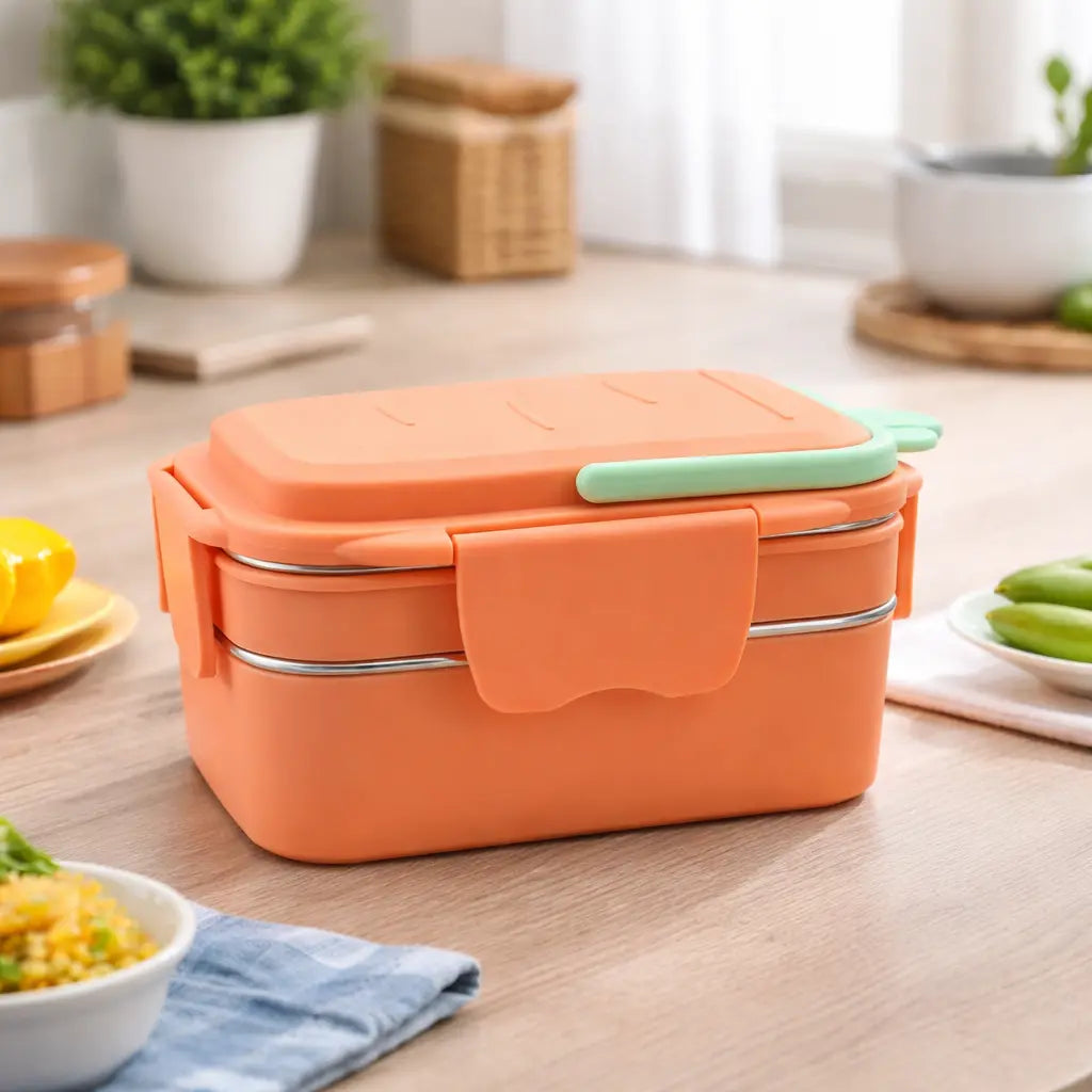 Smart Stack 2-in-1 Bento Lunch Box | Airtight, & Durable