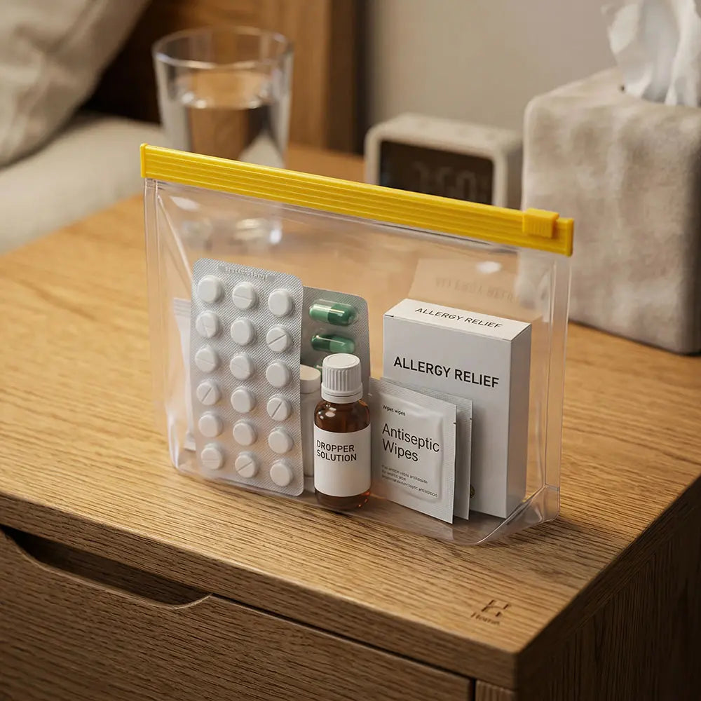 Clear Reusable Zip Seal Storage Pouch