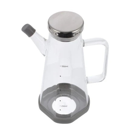 CRYSTAL CLEAR HEAT-RESISTANT BOROSILICATE GLASS KETTLE JUG - 550ML