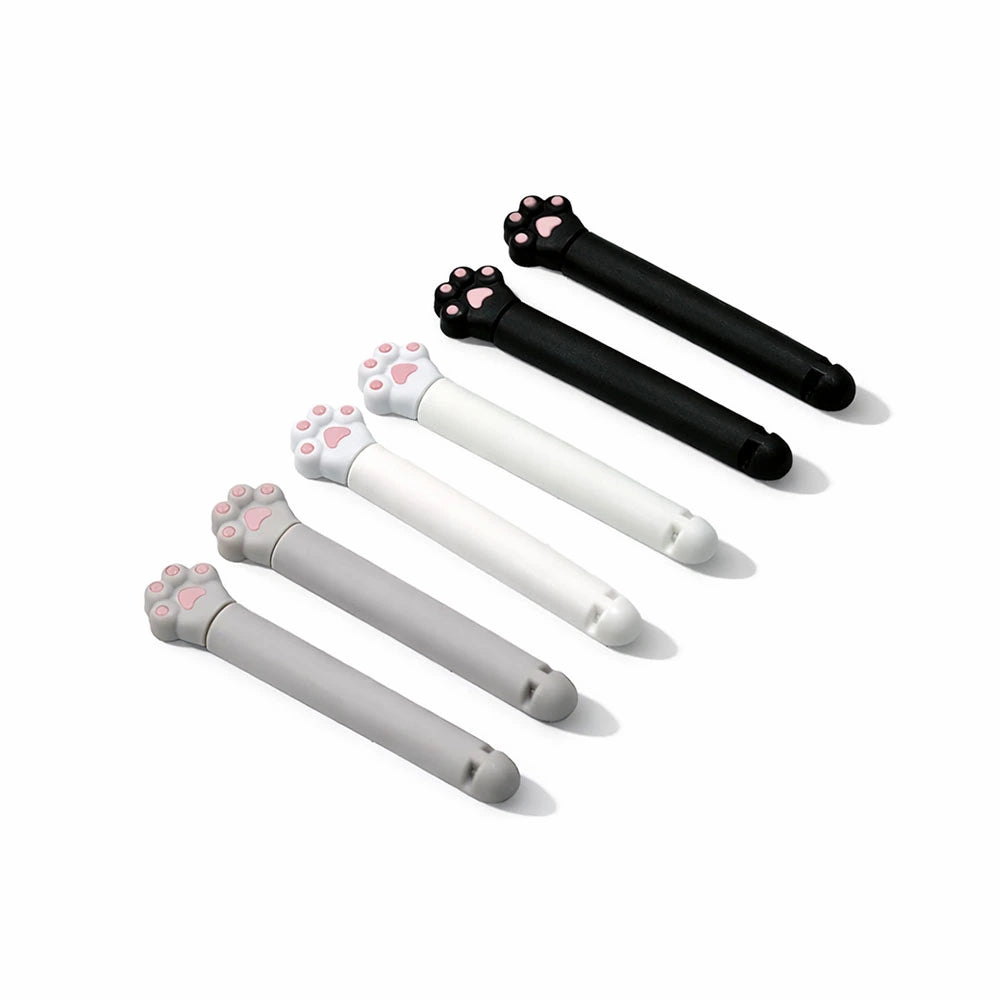 Cute Cat Paw Reusable Food Bag Sealing Clips Set