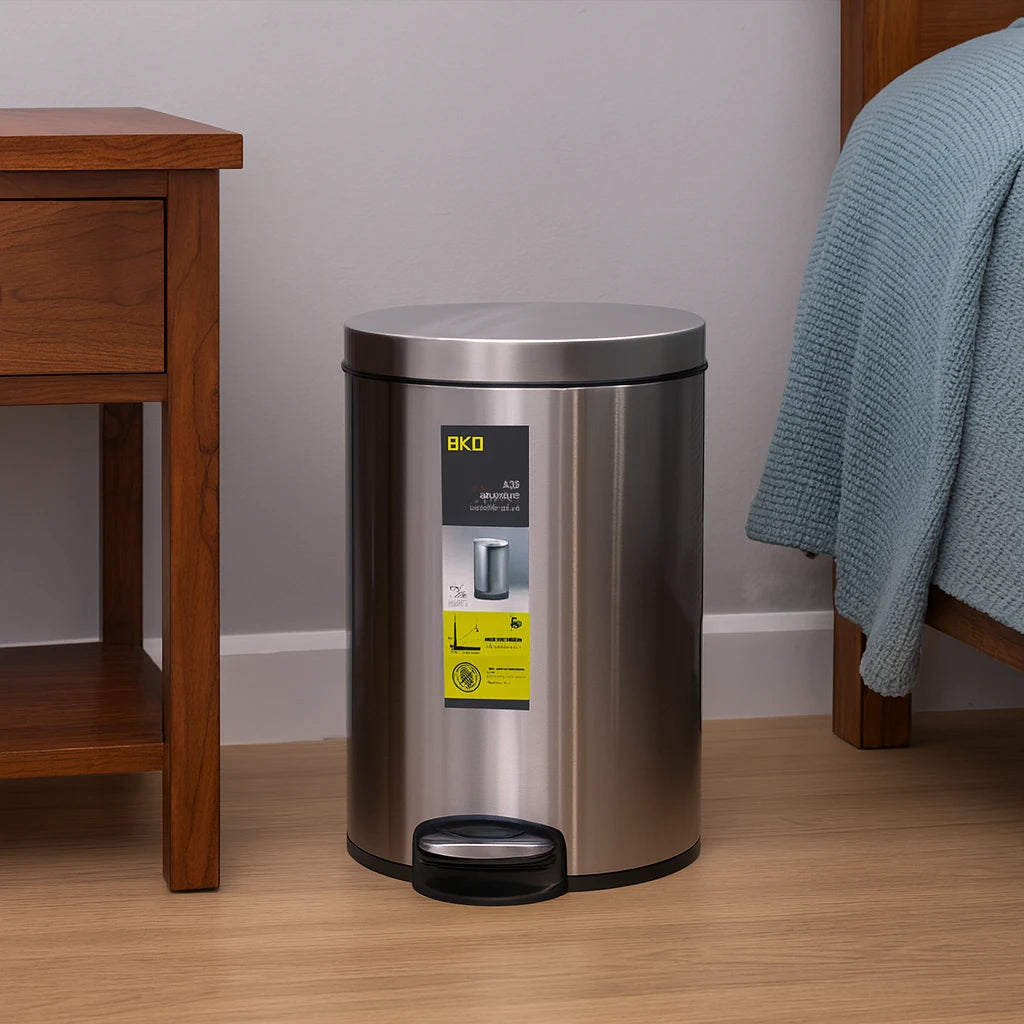 EKO Round Pedal Waste Bin / EKO Soft-Close Round Trash Bin – 12L