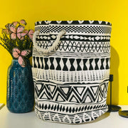 AZURAPATTERN STORAGE BASKET WITH HANDLES / LAUNDRY BIN