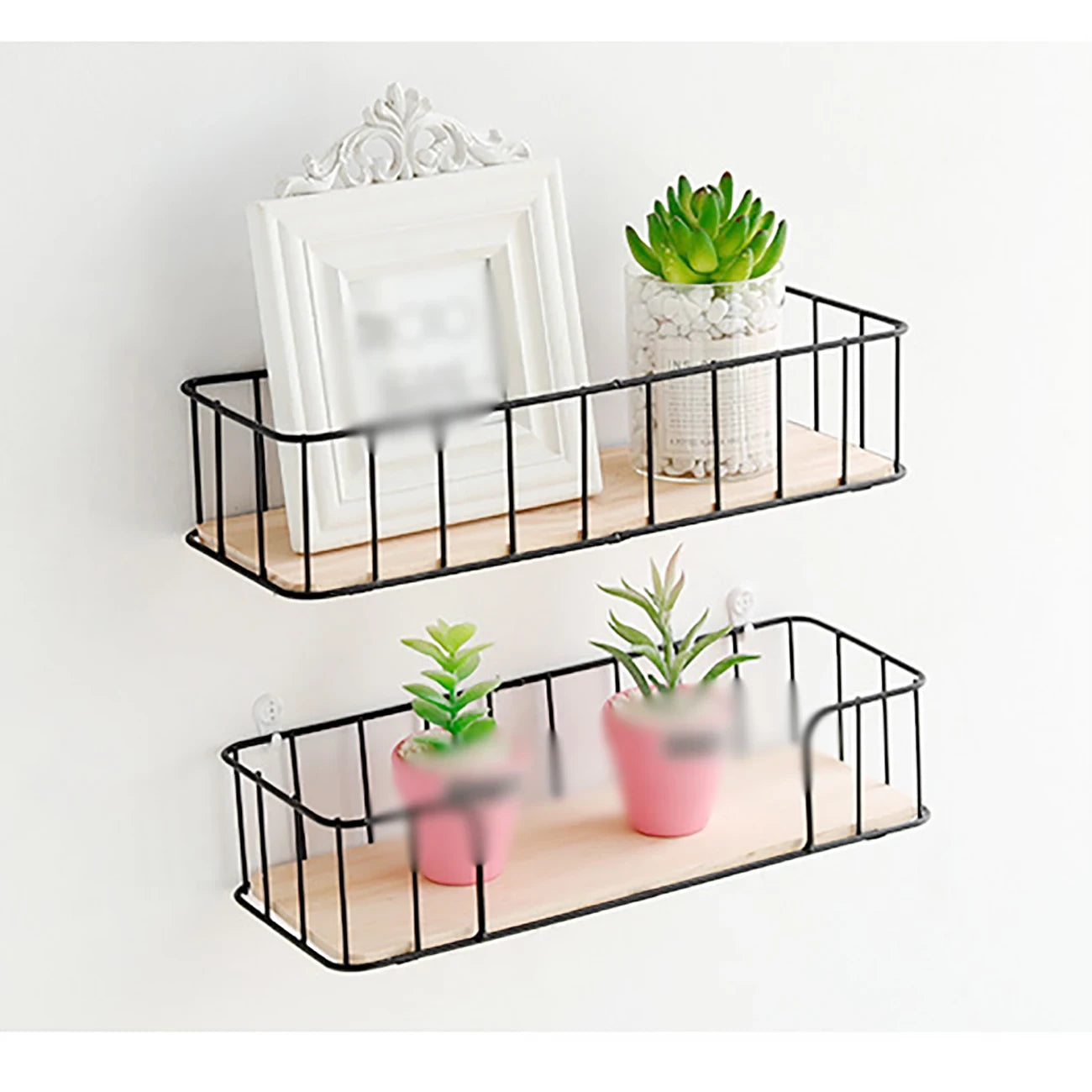 LARGE - WALL SHELF RECTANGLE SHAPE BLACK