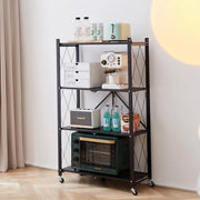 4-Layer Metal Foldable Storage Rack/ Multi-Purpose folding kitchen rack