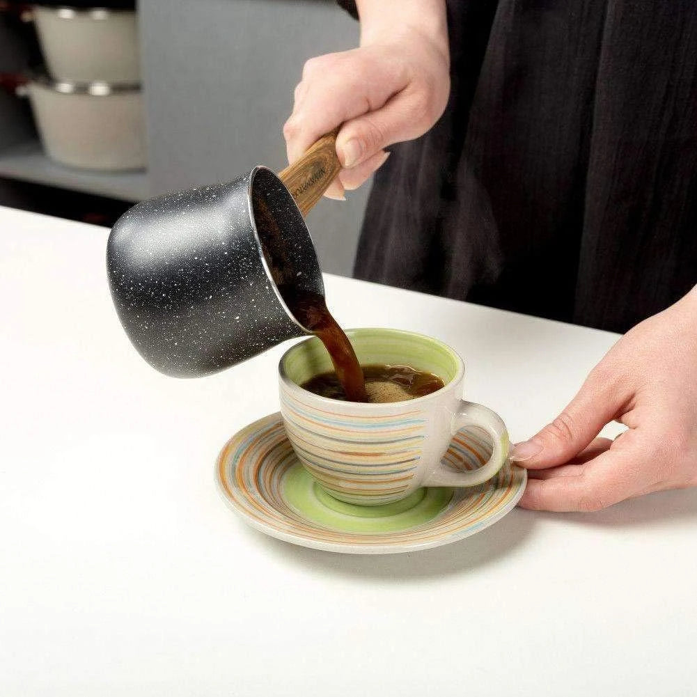 STONEWARE NON-STICK MILK POT / NON-STICK STONE COFFEE WARMER