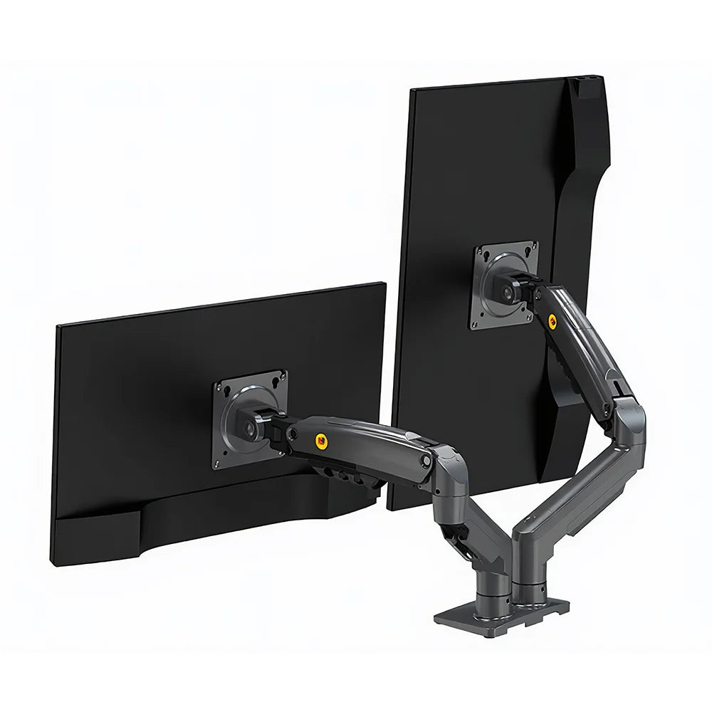 Dual Monitor Mount System – Heavy Duty Gas Spring Desk Arm