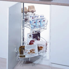 TWO LAYER REVOLVING BASKET