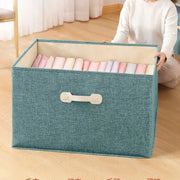 GREEN CUBE FOLDING STORAGE BOX WITH HANDLE