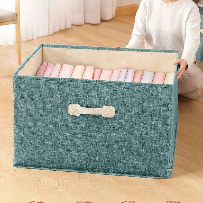 GREEN CUBE FOLDING STORAGE BOX WITH HANDLE