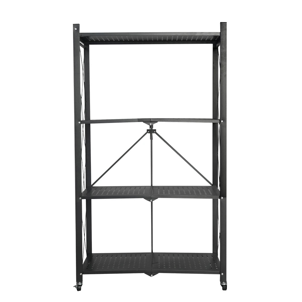 4-Layer Metal Foldable Storage Rack/ Multi-Purpose folding kitchen rack
