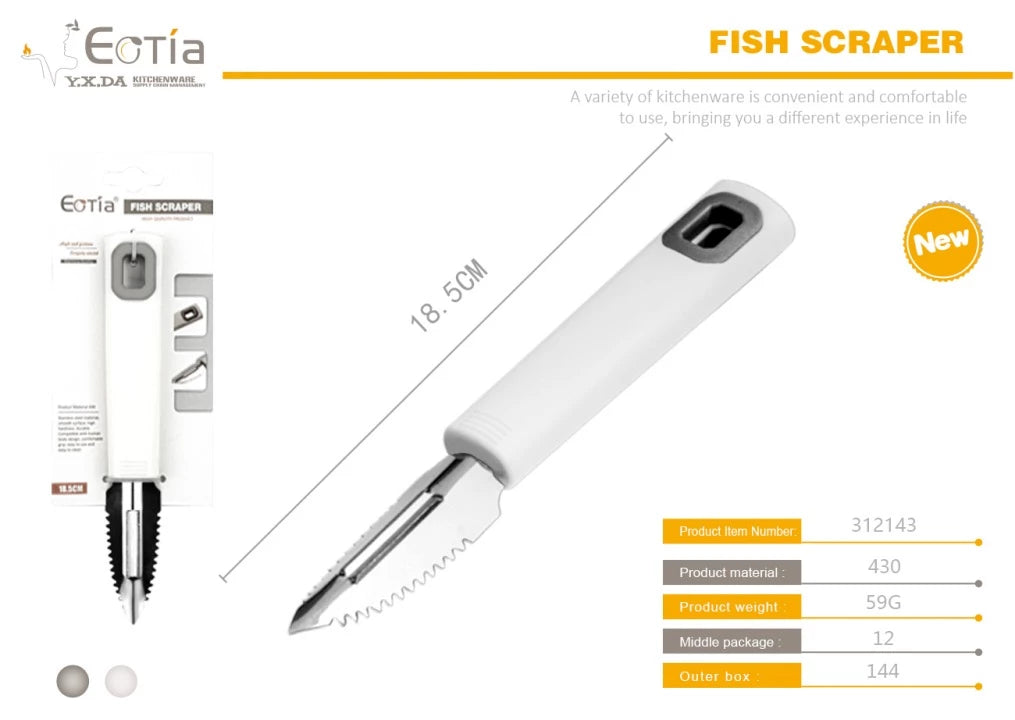 ERGONOMIC FISH SCALE SCRAPER – PERFECT FOR HOME & PROFESSIONAL USE