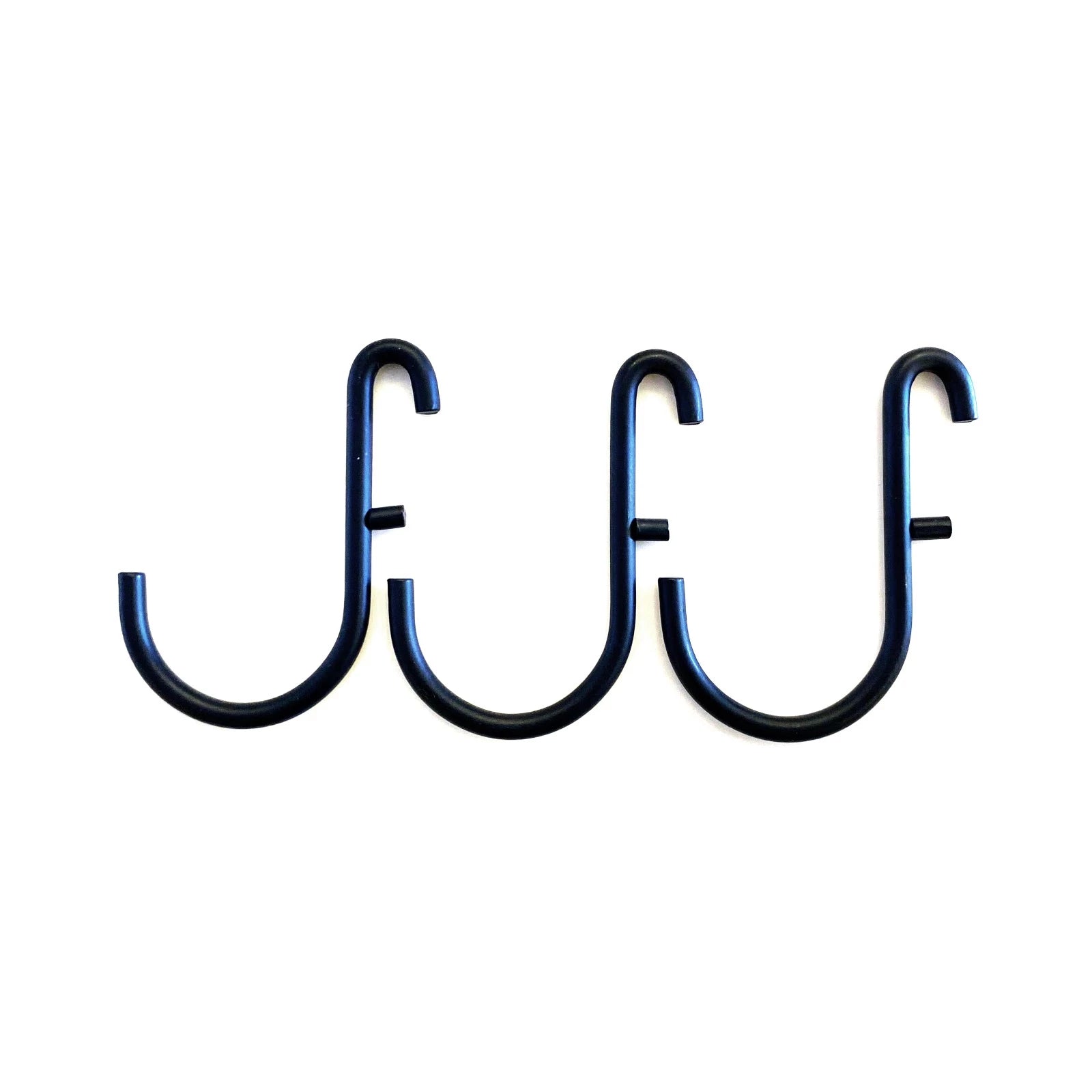 LARGE BLACK HANGING HOOKS FOR PEGBOARD-3PCS SET