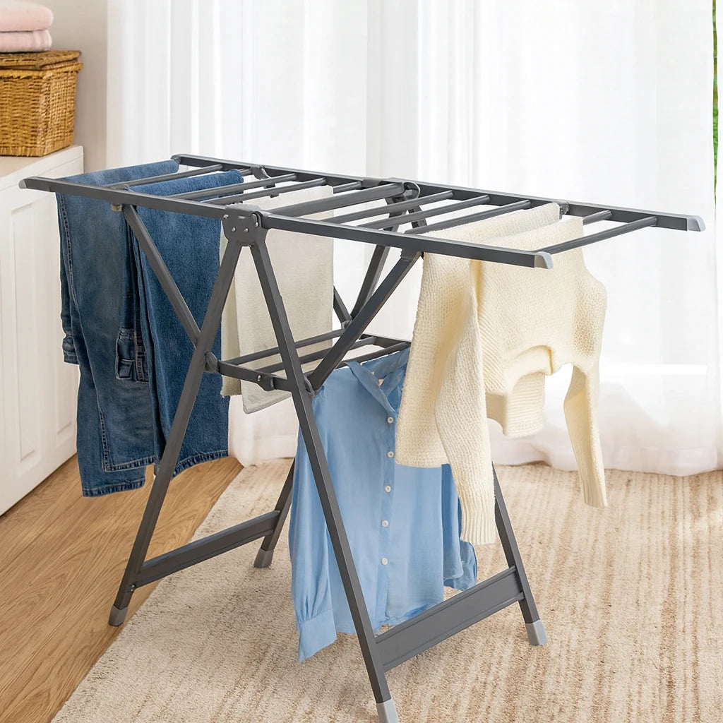 Durable Aluminum Cloth Drying Rack / Aluminum Laundry Hanger Stand