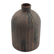 MODERN BROWN CERAMIC VASE / TEXTURED MATTE FINISH DECORATIVE VASE