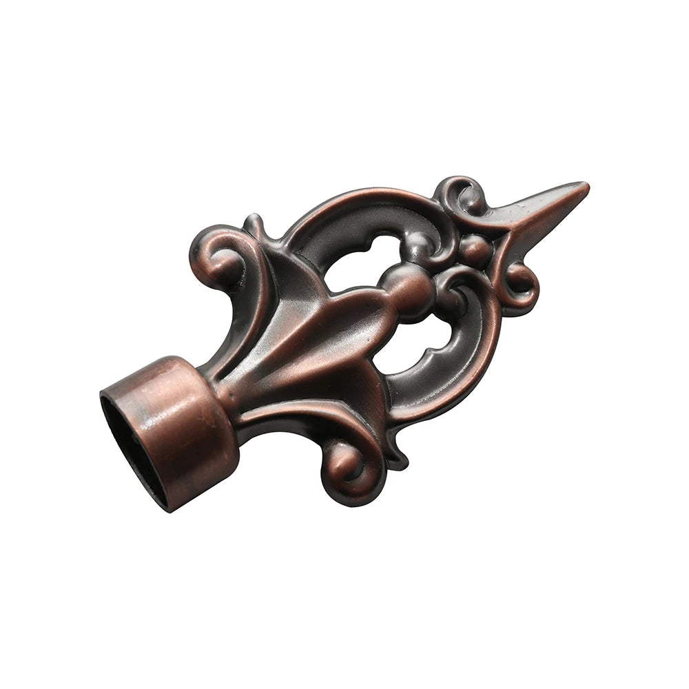 ELEGANT MAROON IRON CURTAIN END CAP