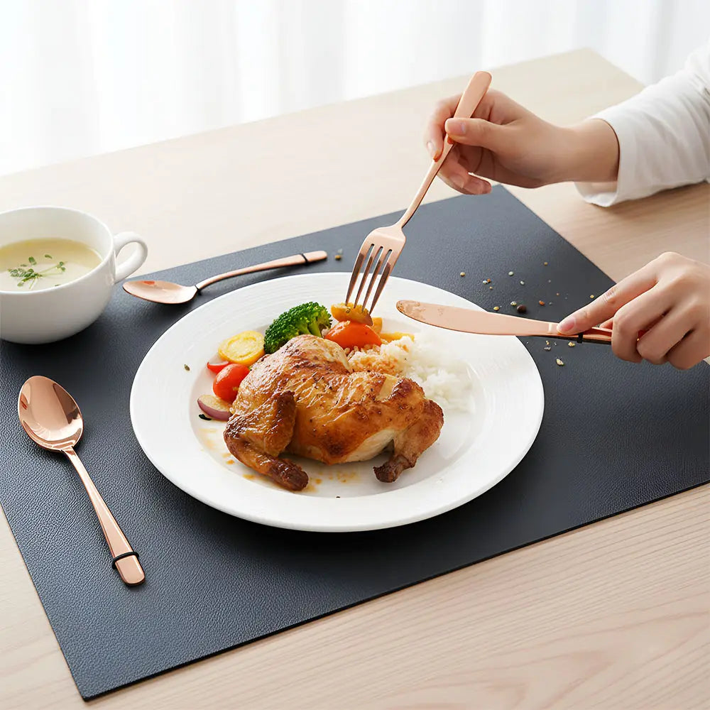 Elegant Rose Gold Tableware Set