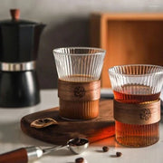 OAK WRAP RIBBED GLASS TUMBLER