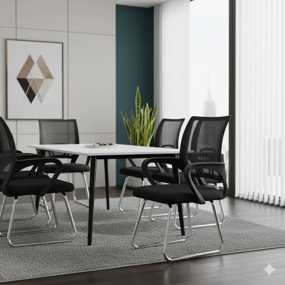 Mesh Back Breathable Office Visitor Chair with Armrests