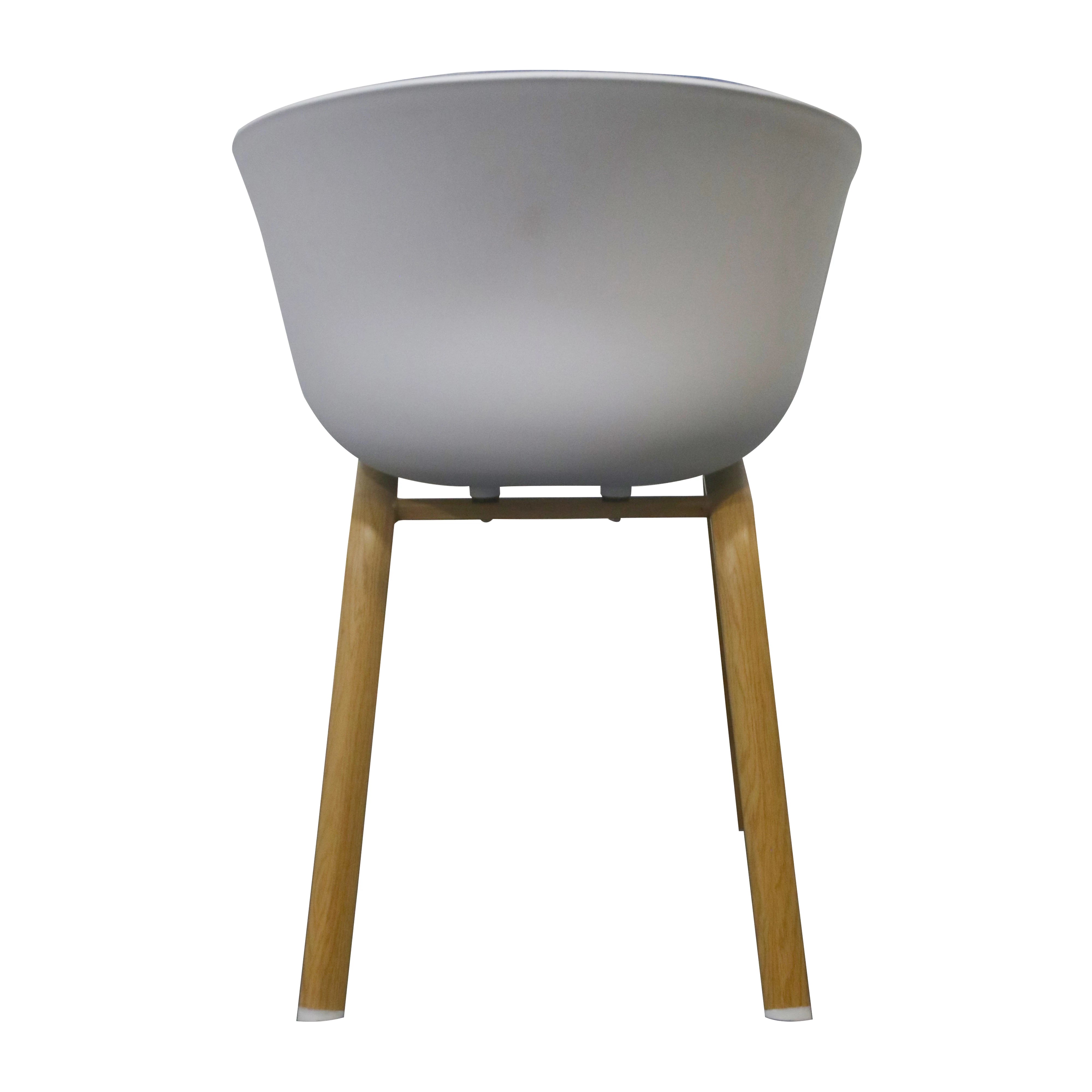 CURVED DESIGN BLUE CUSHION DINING CHAIR
