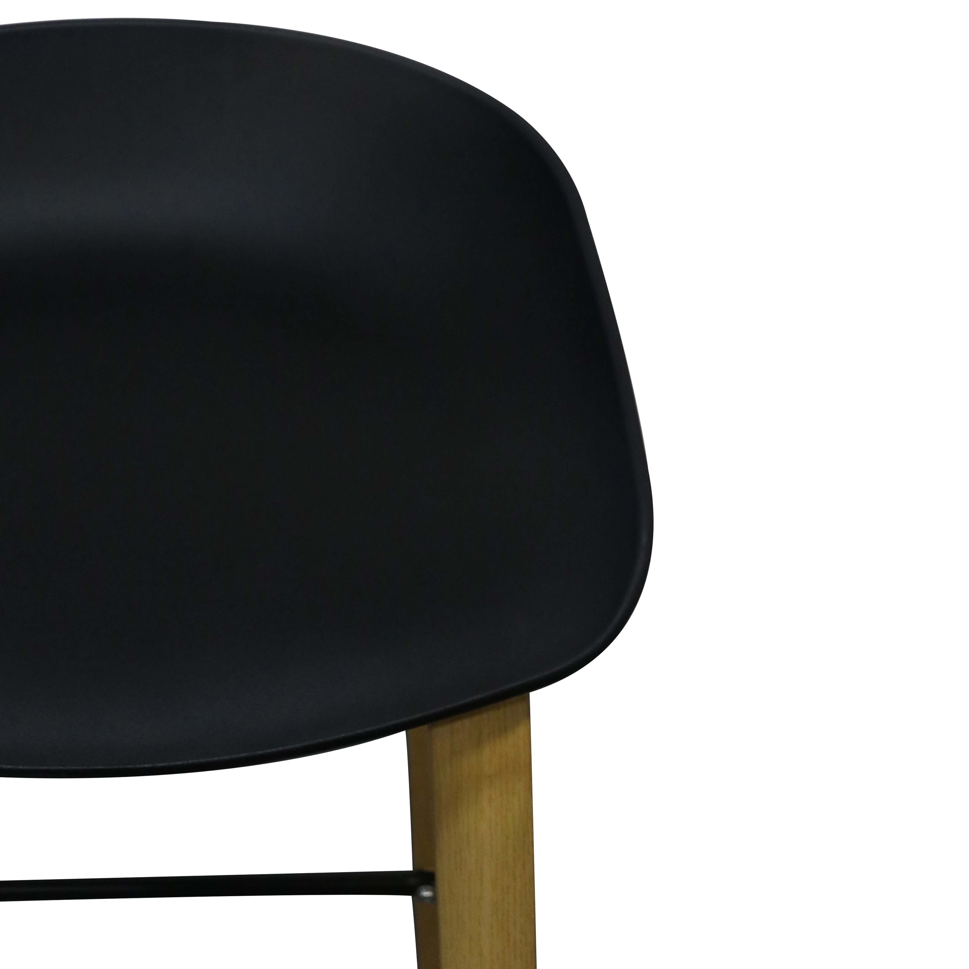 EQUINOX BLACK COUNTER BAR STOOL WITH LOW BACK