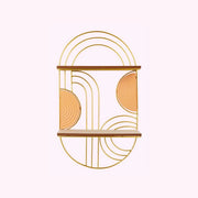 HANGING WALL DECOR WITH SHELVES 60461 - GLIDED CIRCLE COLLECTION