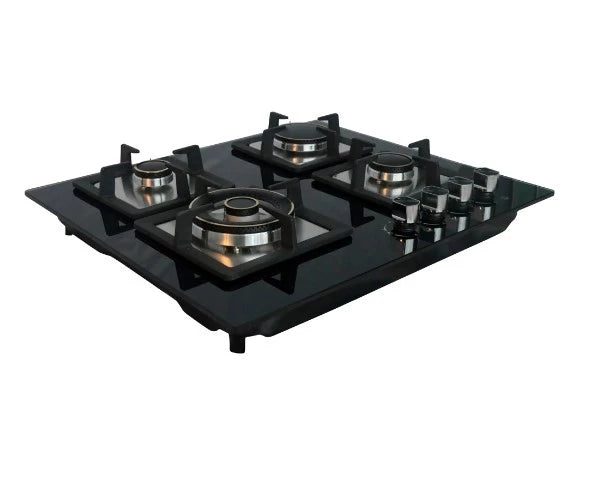 4-BURNER TEMPERED GLASS TOP COOKER HOB