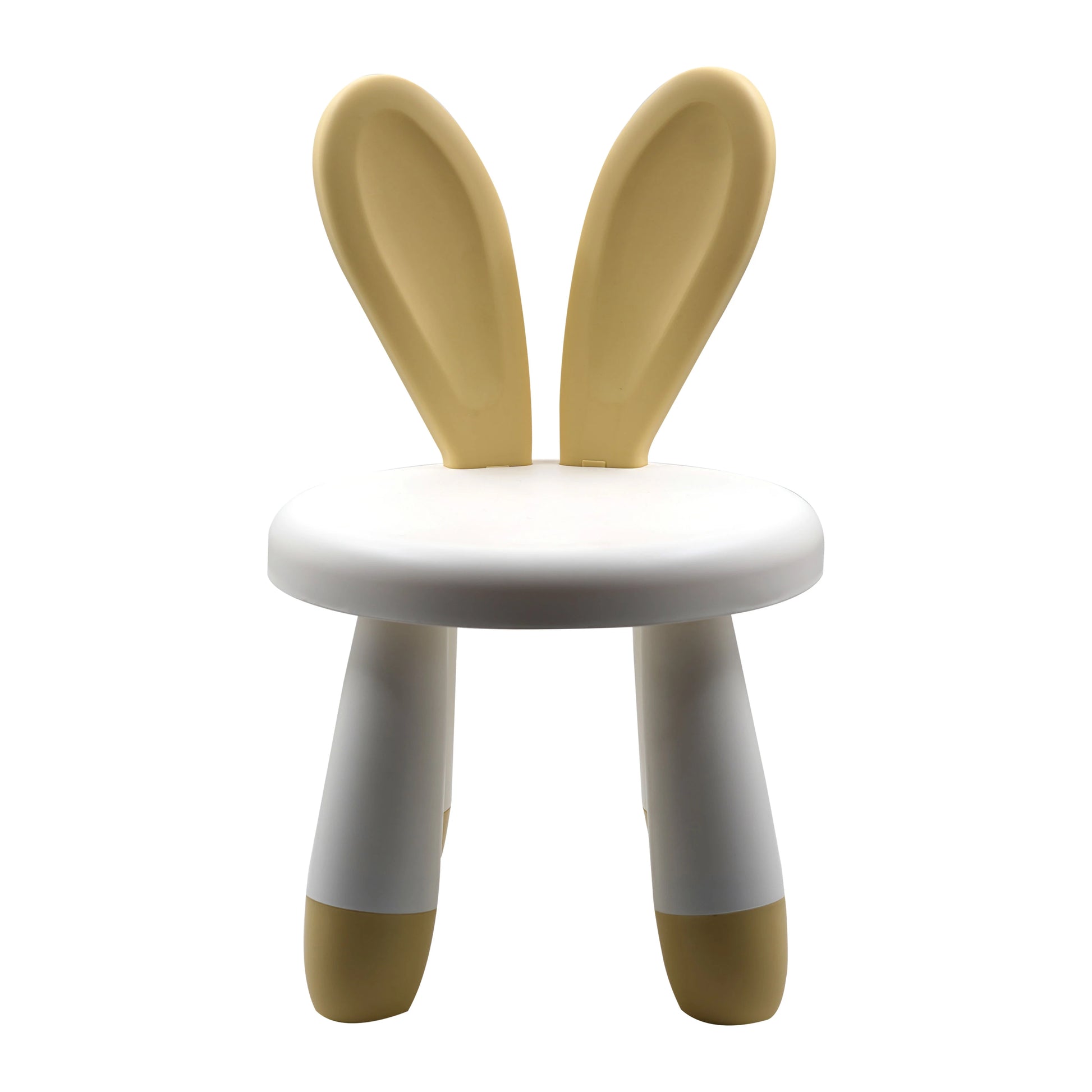 BUNNY EAR CHILD-SAFE PLASTIC KIDS STOOL - YELLOW