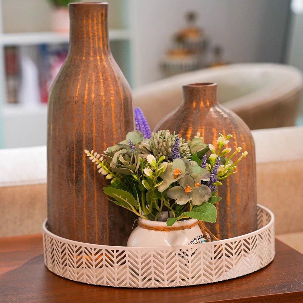 ARTIFICIAL BONSAINEST DECORATIVE FLOWER VASE - PURPLE